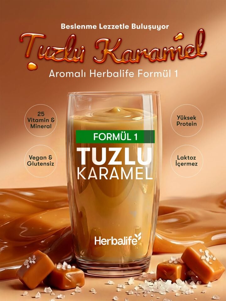 Formül 1 Herbalife Tuzlu Karamel Aromalı Shake 500 g